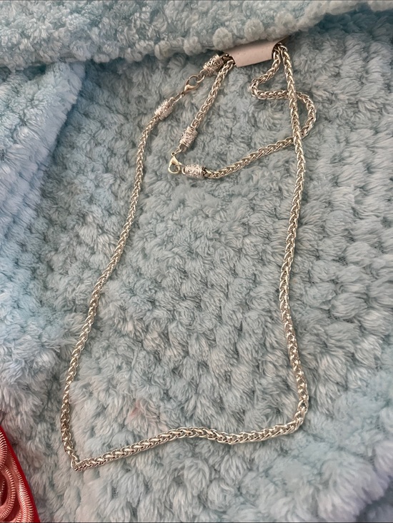 Jewelry - Silver Rope Chain Necklace -& Bracelet Women Jewelry